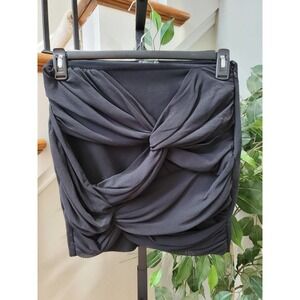 Express Mesh Wrap Twist Front Goth Bodycon Mini Skirt Size 6
